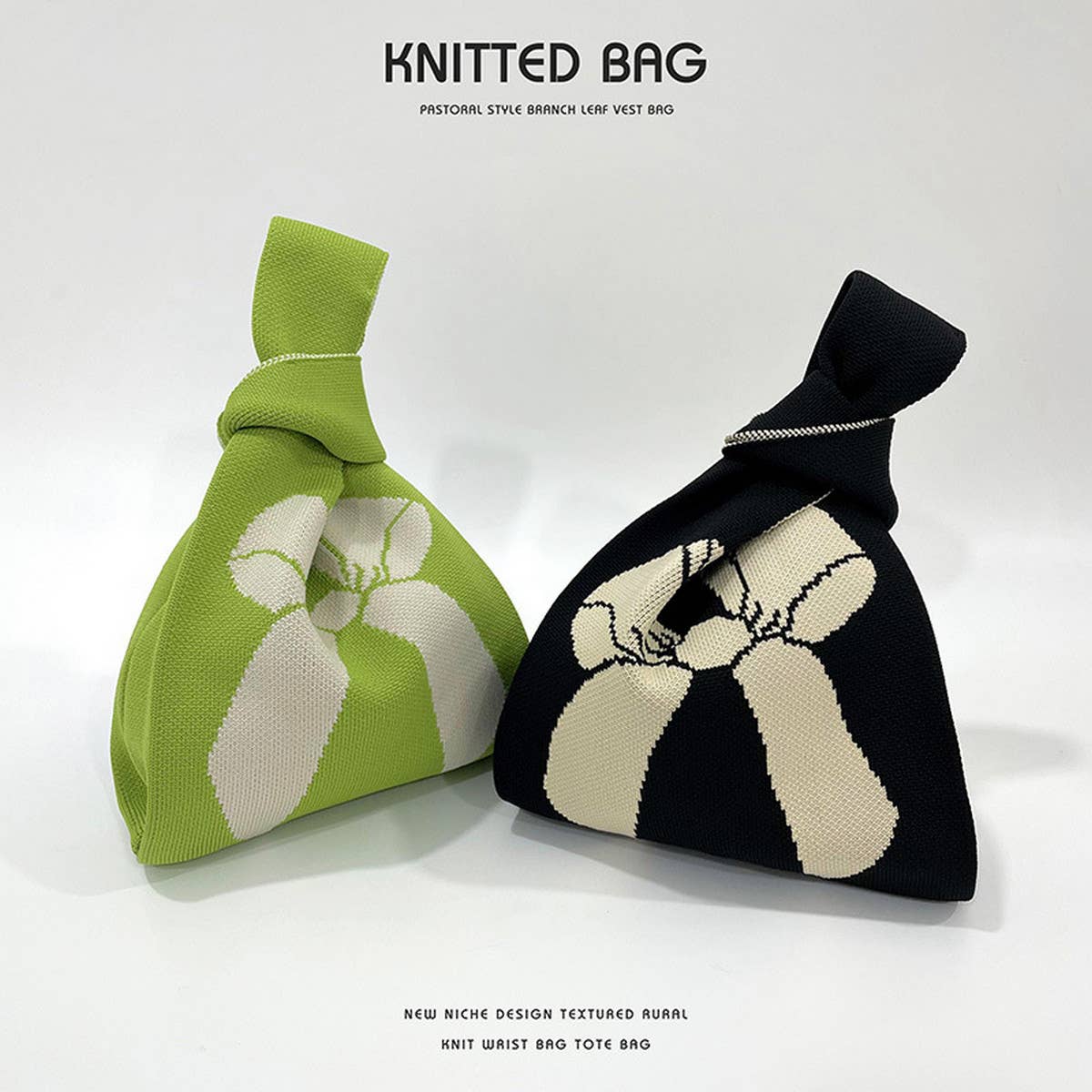 Women Simple Bow Knitted Handbag_Cwab1544