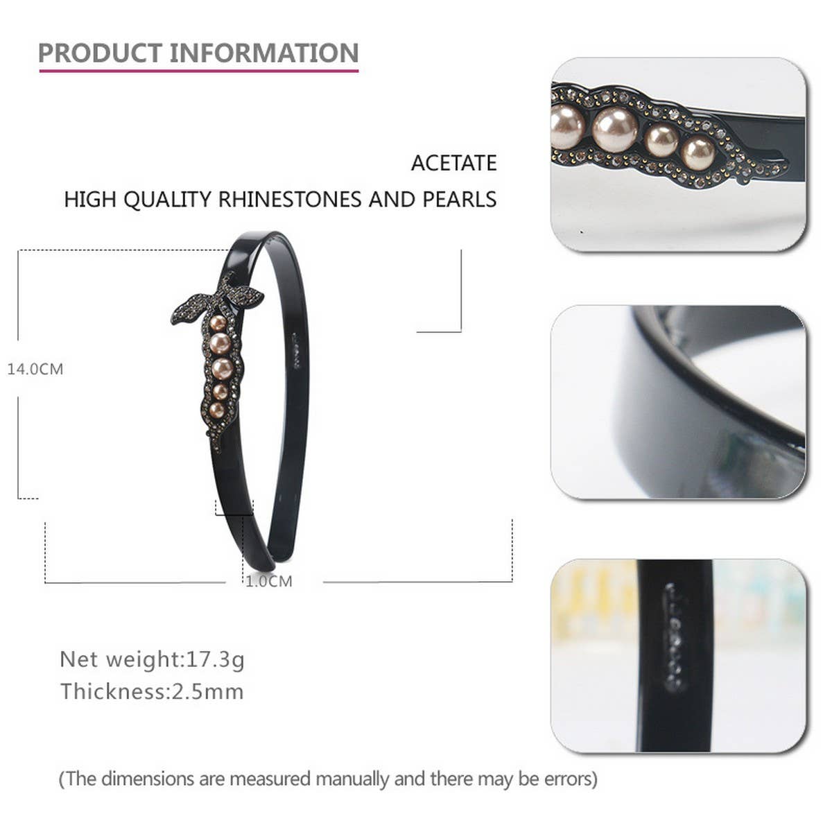 RETRO HIGH END ACETATE PEA POD HEADBAND_CWAHA4345