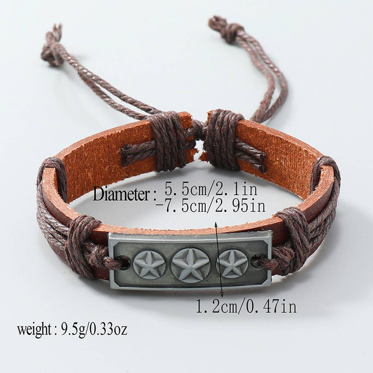 SIMPLE HAND WOVEN VINTAGE LEATHER BRACELET_CWMM4517
