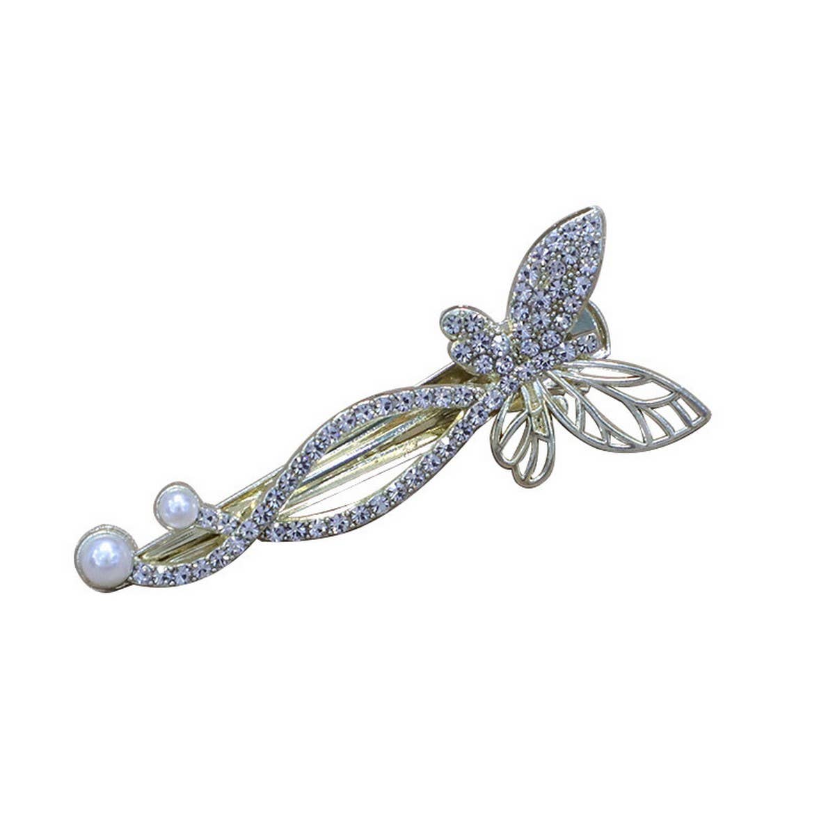 BUTTERFLY HAIRPIN RHINESTONE DUCKBILL CLIP_CWAHA4781