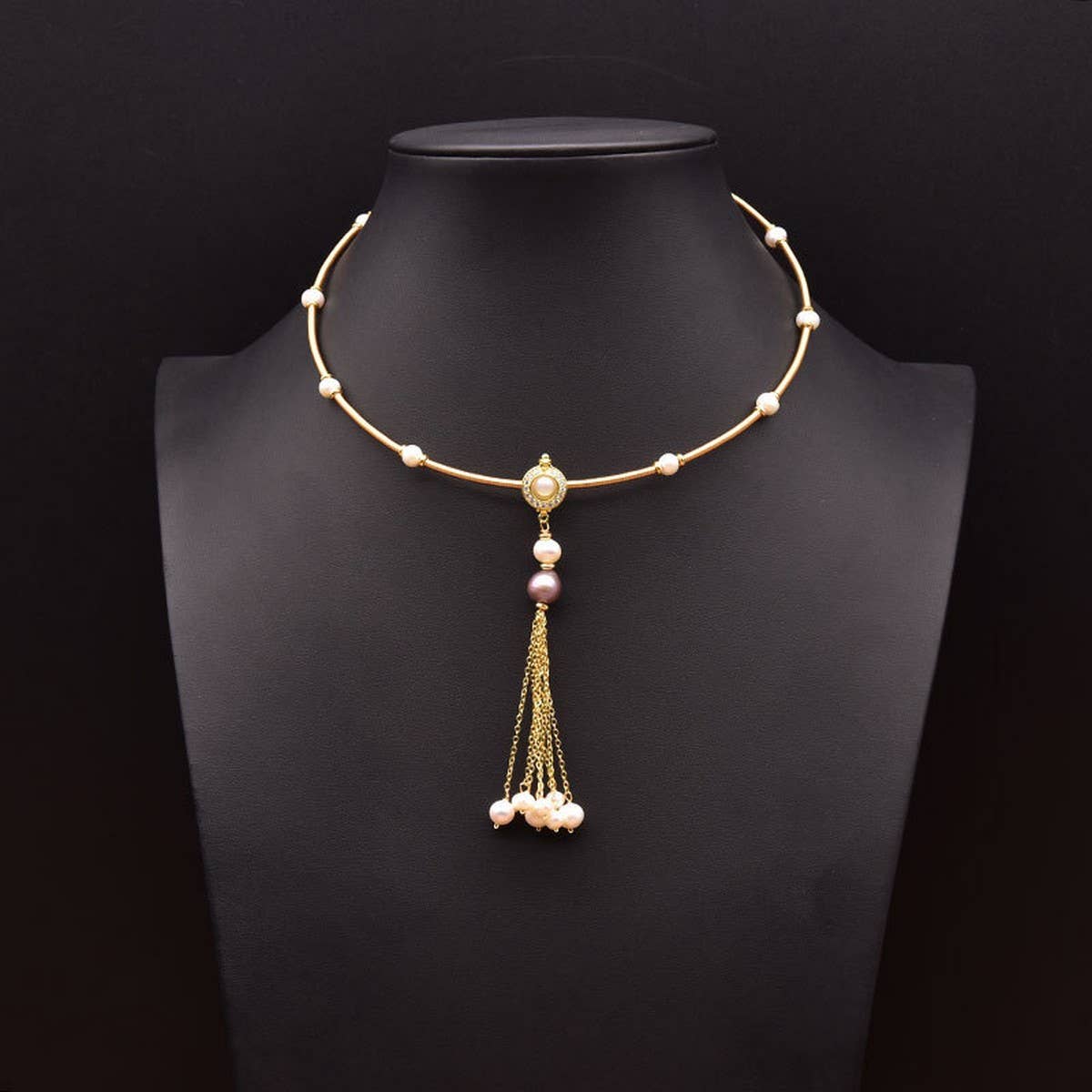 Vintage Niche Natural Freshwater Pearl Necklace