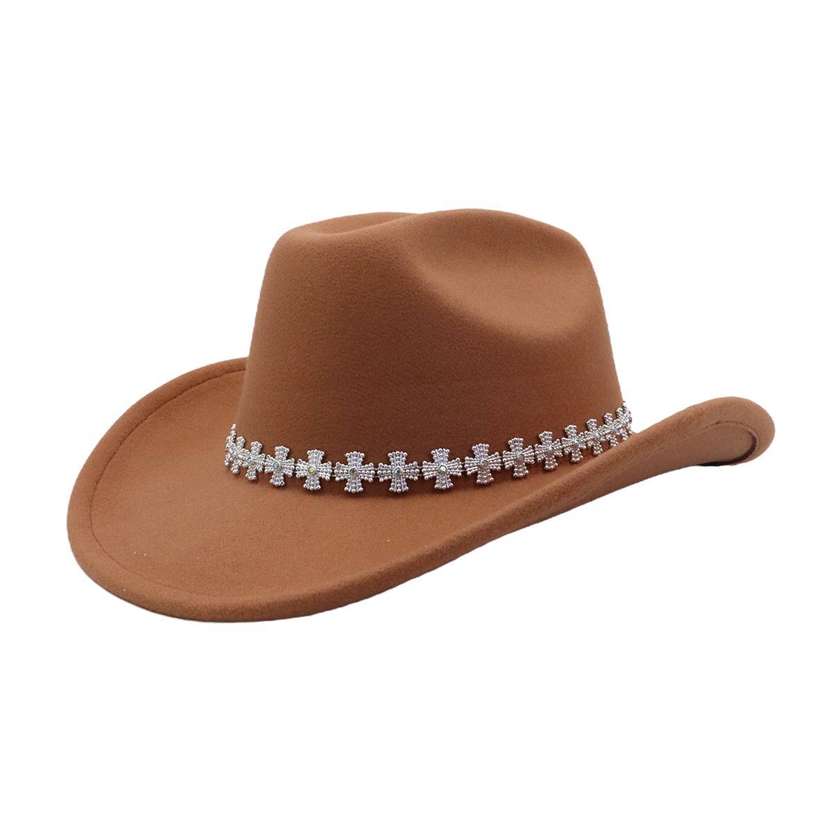 NEW AUTUMN WINTER WESTERN ETHNIC WOOL FEDORA HAT_CWAH04466