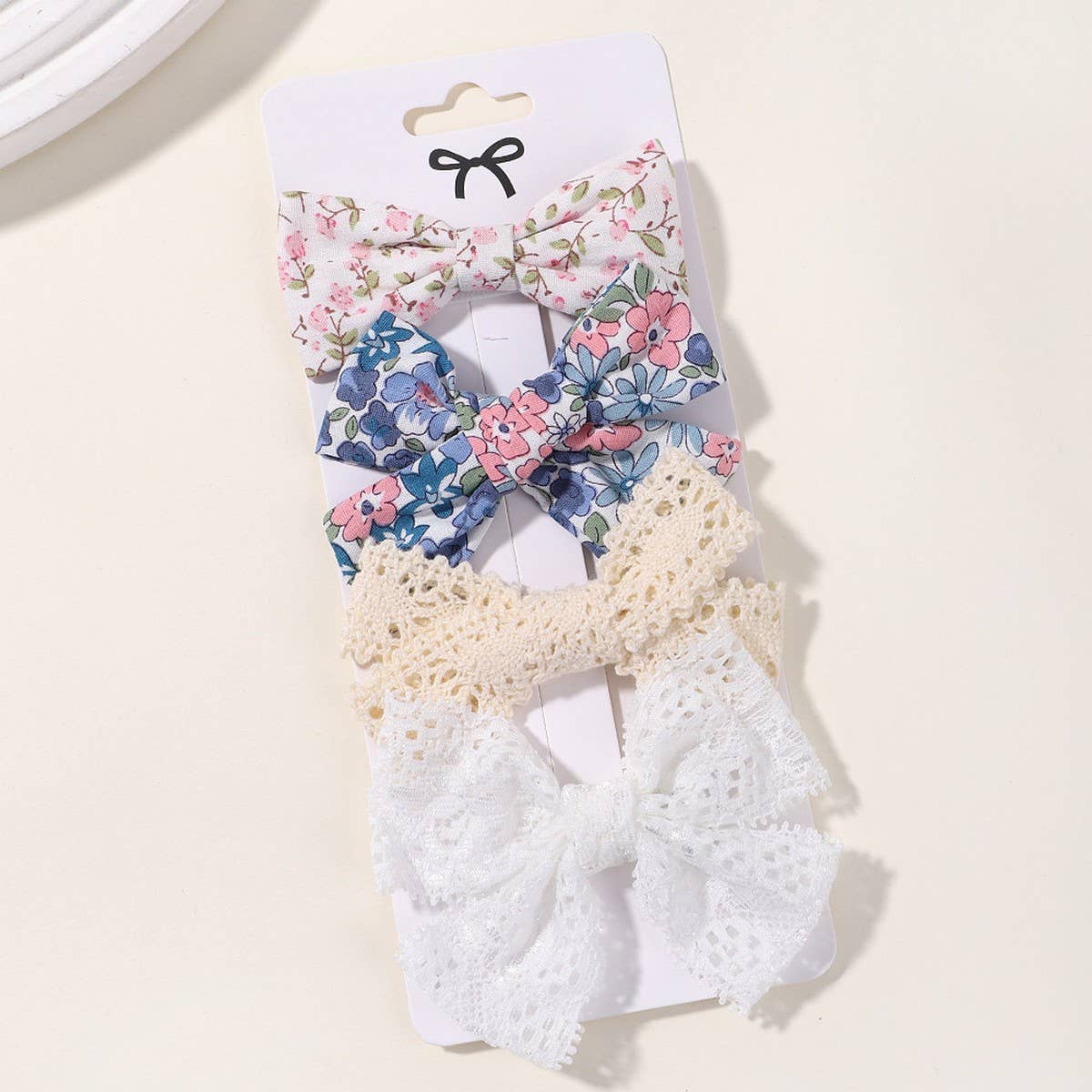 BABY FLORAL PRINT HAIR CLIP SET CHRISTMAS STYLE_CWAHA6745