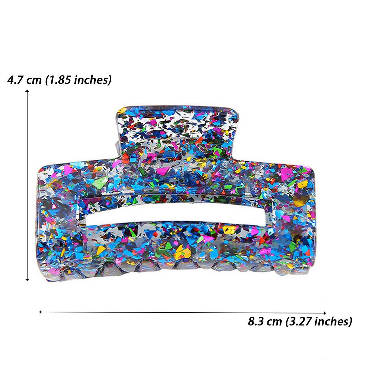 Acrylic Square Sequin Hollow Hair Claw_Cwaha07291