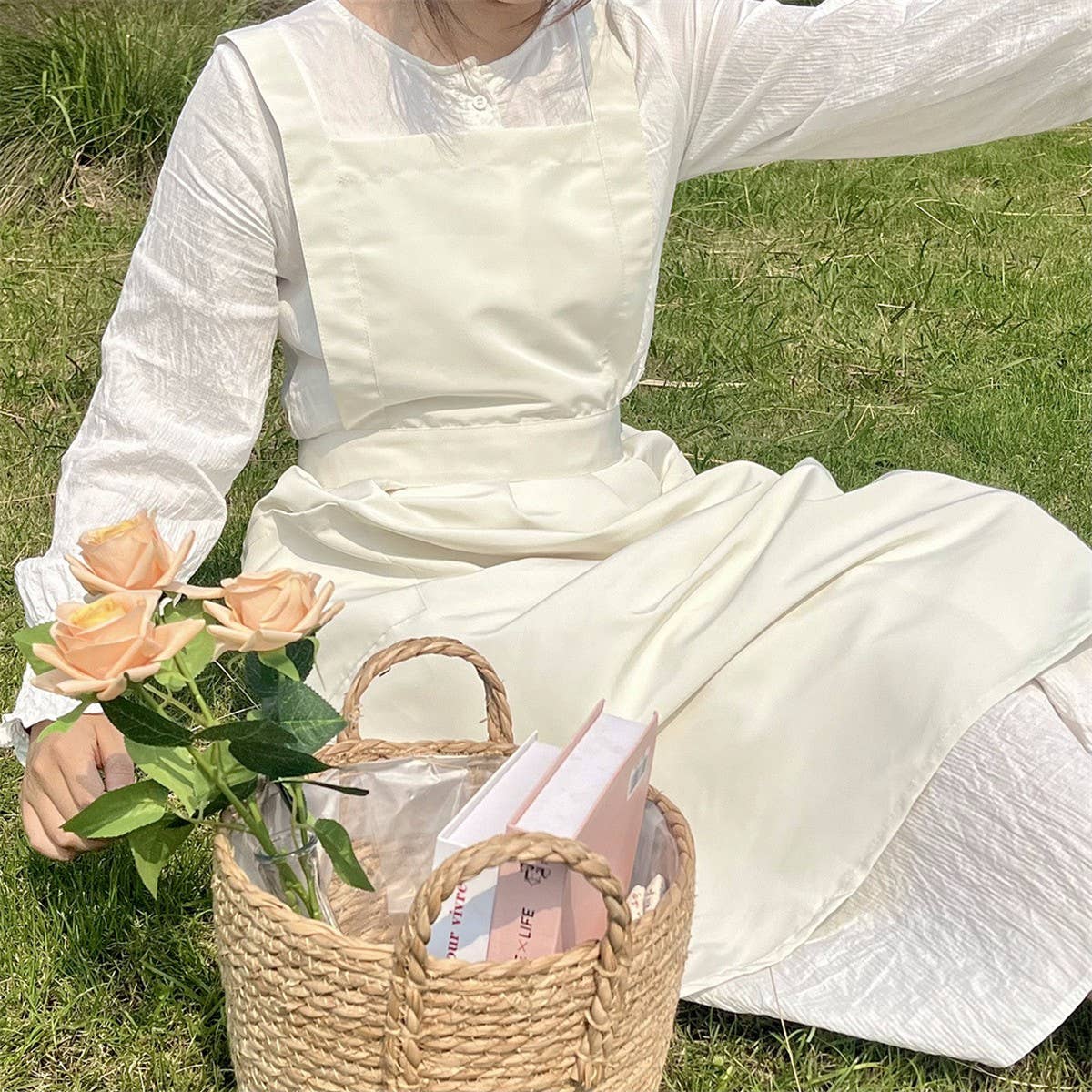 Waterproof And Oil-Proof Solid Color Cotton Apron_Cwmm5841