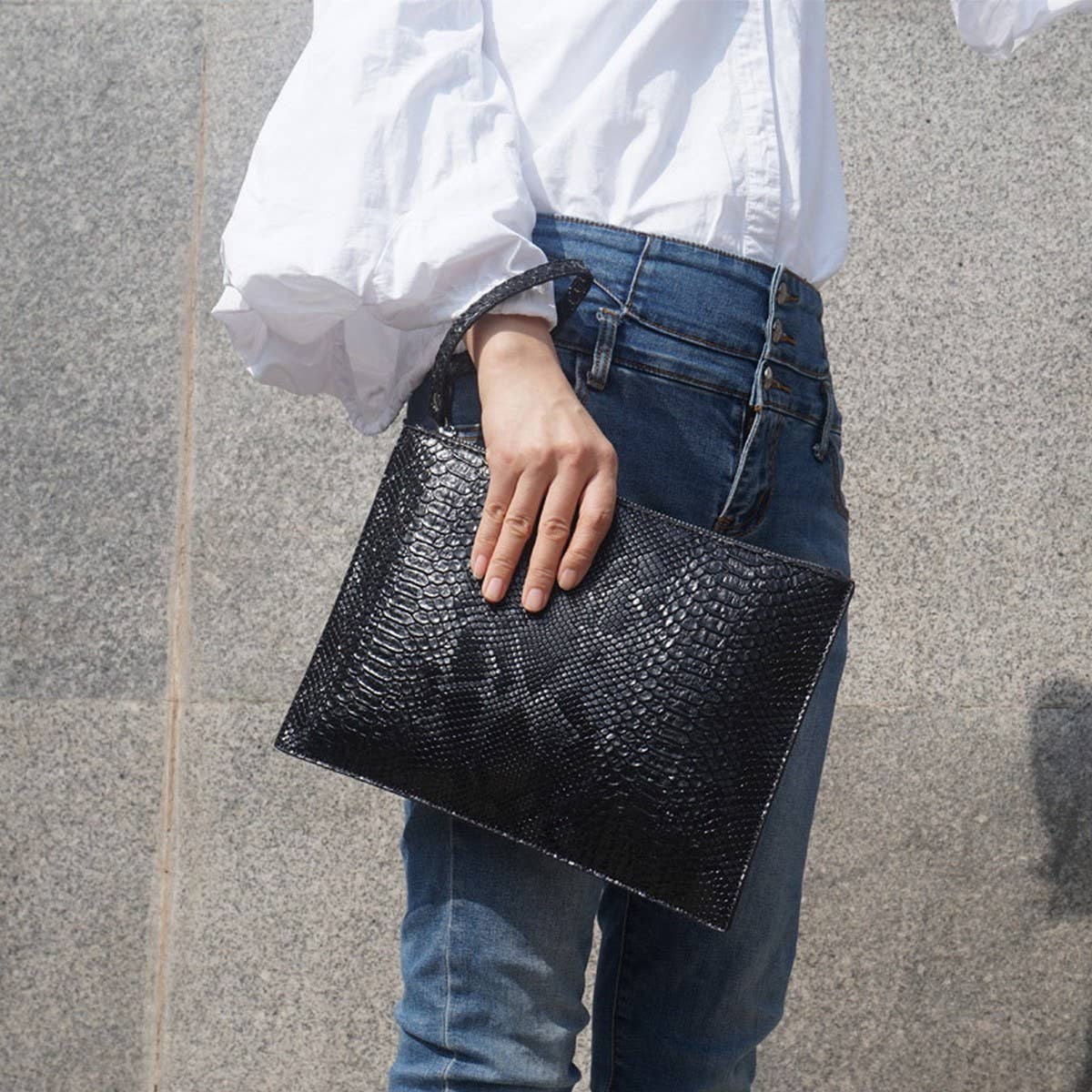 3D PYTHON PATTERNED LARGE CAPACITY HANDBAG_CWAB1374