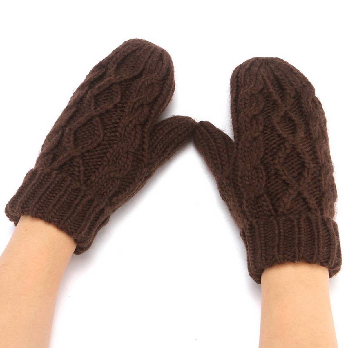Winter Solid Color Knitted Fingerless Gloves_Cwag0252