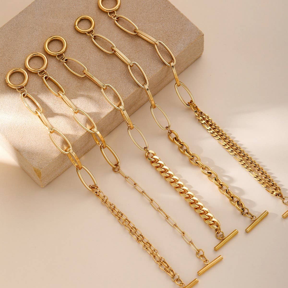 PAPERCLIP TITANIUM STEEL PERSONALIZED BRACELET_CWMM3720