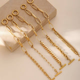 PAPERCLIP TITANIUM STEEL PERSONALIZED BRACELET_CWMM3720