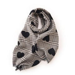 Winter Autumn Love Pattern Warm Shawl Scarf