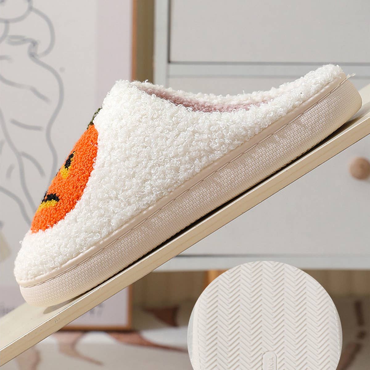 HALLOWEEN ATMOSPHERE SLIPPERS CUTE FUNNY AUTUMN WINTER
