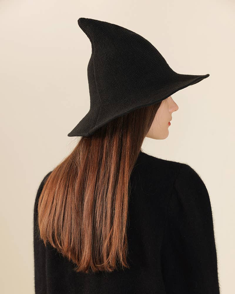 Halloween Character Wool Wizard Hat With Big Brim