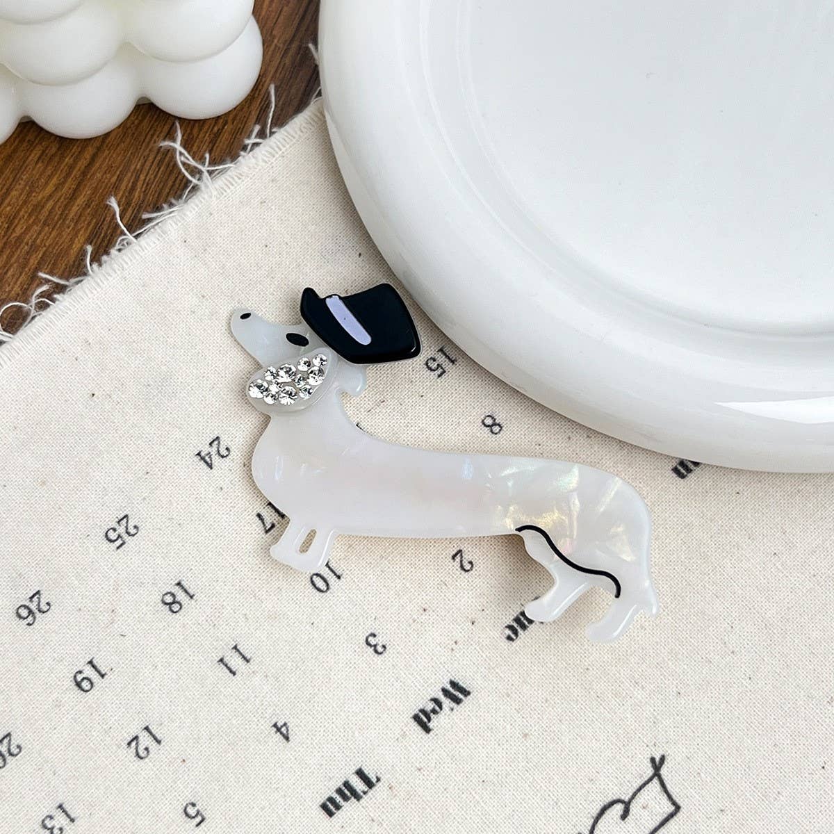 RHINESTONE DOG TEMPERAMENT GIRLY HAIR CLIP_CWAHA2073