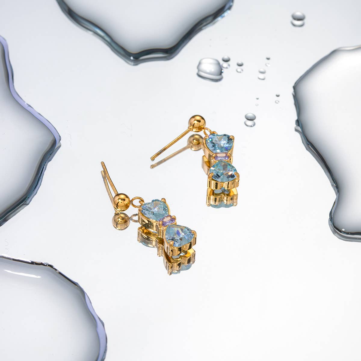 Women 18K Colored Zircon Earrings_Cwaha0908