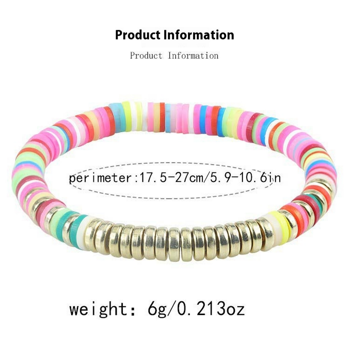 MULTILAYER ELASTIC LETTER BEAD BRACELETS SET_CWAJE0711