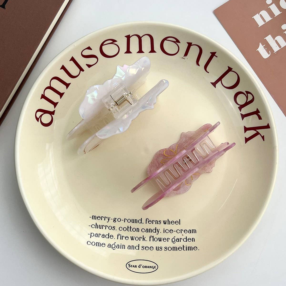 SIMPLE CAT ACRYLIC CLAW CLIP CUTE ANIMAL HAIRPIN_CWAHA5903