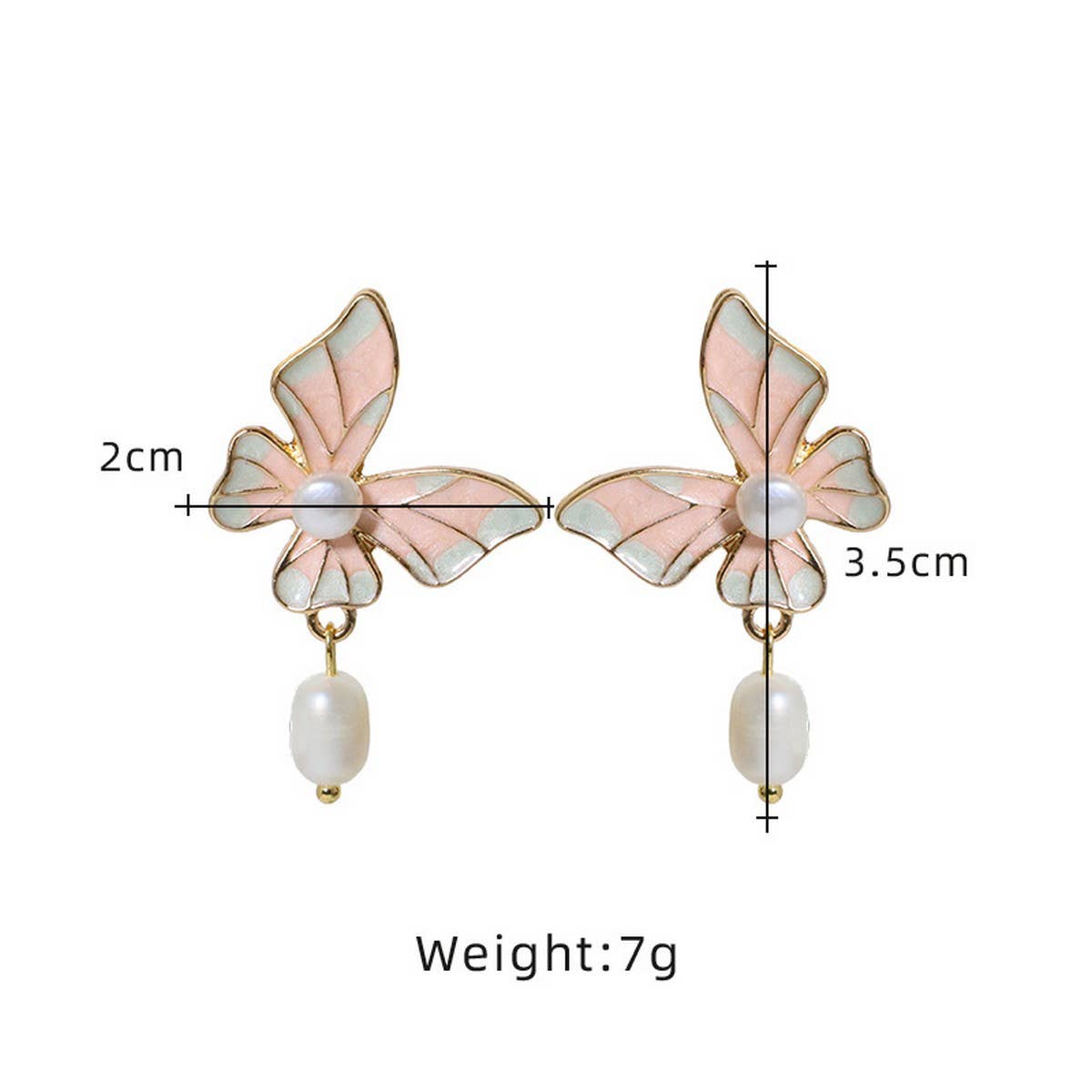 HIGH END ARTISTIC RETRO BUTTERFLY PEARL EARRINGS_CWAJE3778