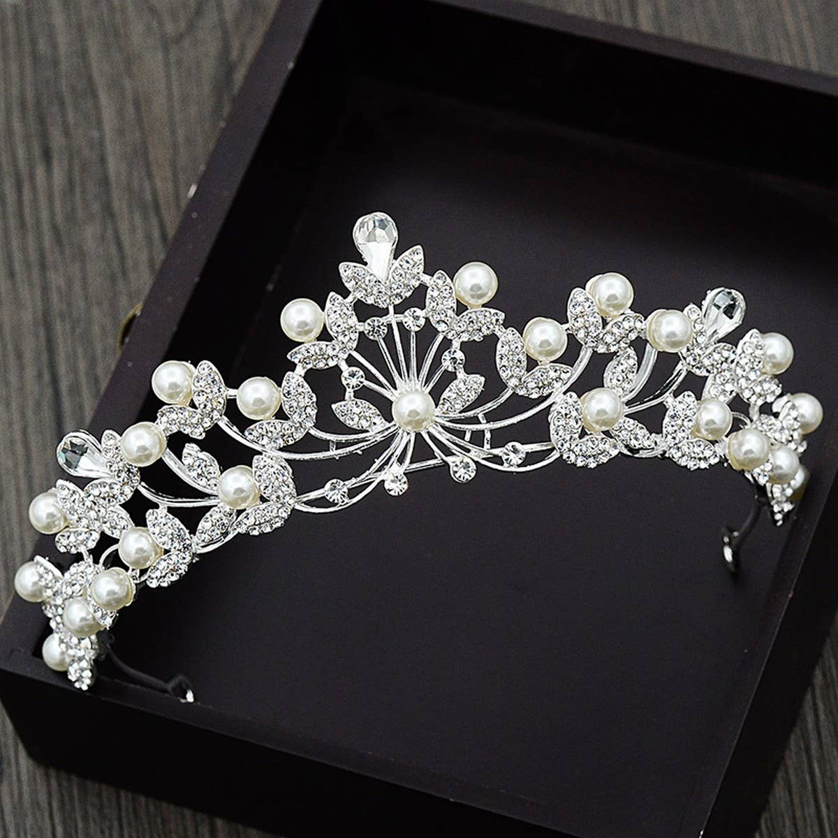 BRIDAL WEDDING CRYSTAL TIARAS HANDMADE CROWN_CWMM2027