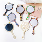 ACETATE CAT SHAPED PORTABLE MAKEUP MIRROR_CWMM6394