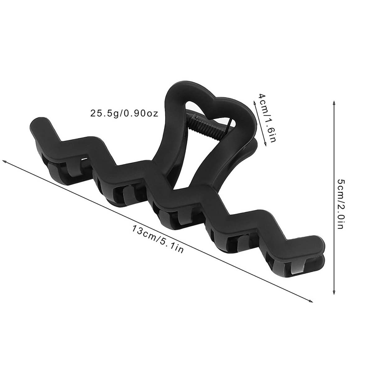 Frosted Wavy Large Hair Clip_Cwaha0930