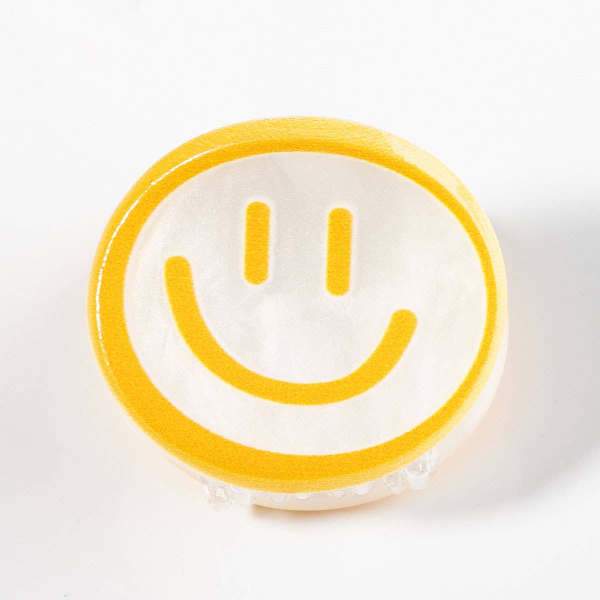 ACRYLIC SMILEY FACE HAIR CLAW CUTE BACK CLIP_CWAHA0285
