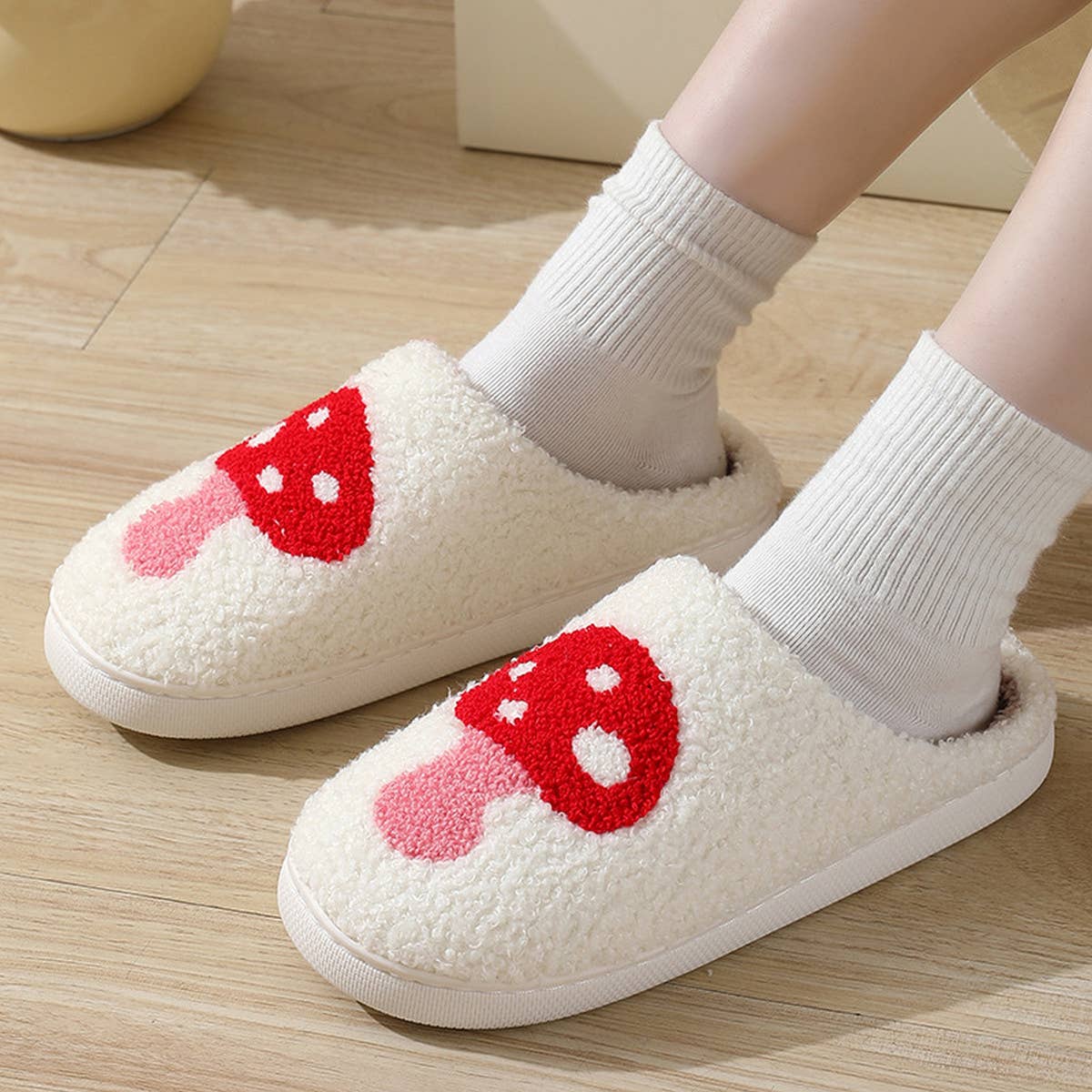 CARTOON MUSHROOM PATTERN COTTON SLIPPERS_CWSHS0277
