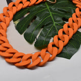 MATTE ACRYLIC RESIN BAG CHAIN TEXTURED STRAP_CWMM5059