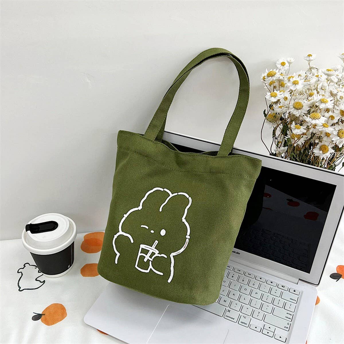 CUTE CARTOON RABBIT MINI TOTE BAG_CWAB1713