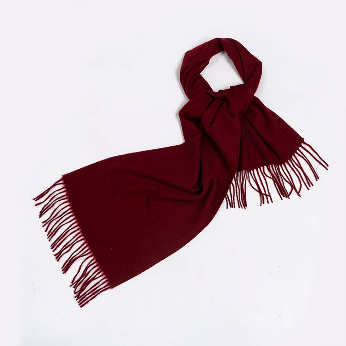 100% WOOL SIMPLE SOLID COLOR SCARF UNISEX_CWASC2296