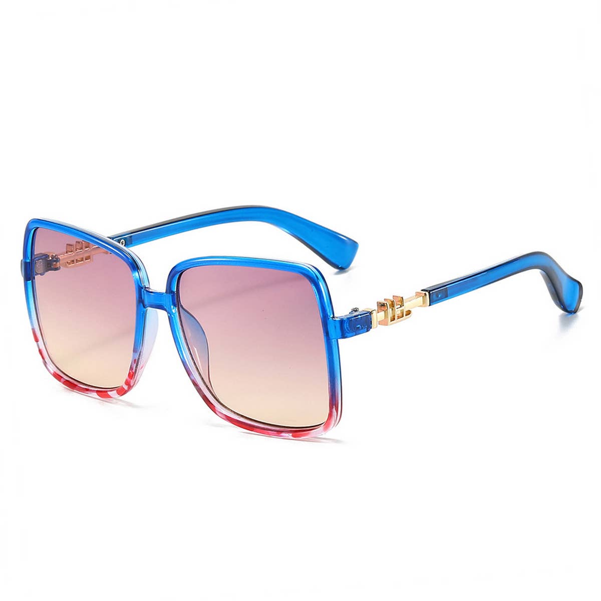 LARGE SQUARE FRAME MULTI COLOR COLORFUL SUNGLASSES_CWASG0424