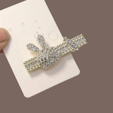 RHINESTONE CUTE RABBIT CARROT DUCKBILL HAIRPIN_CWAHA4735