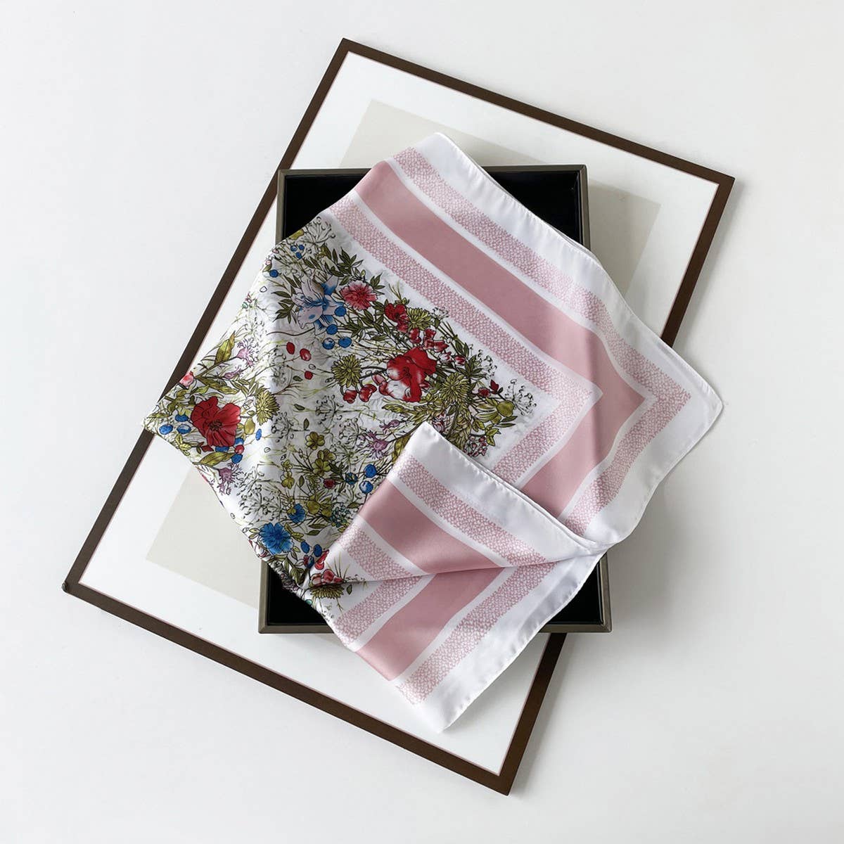 ELEGANT POLKA DOT SATIN SILK SCARF_CWASC0816