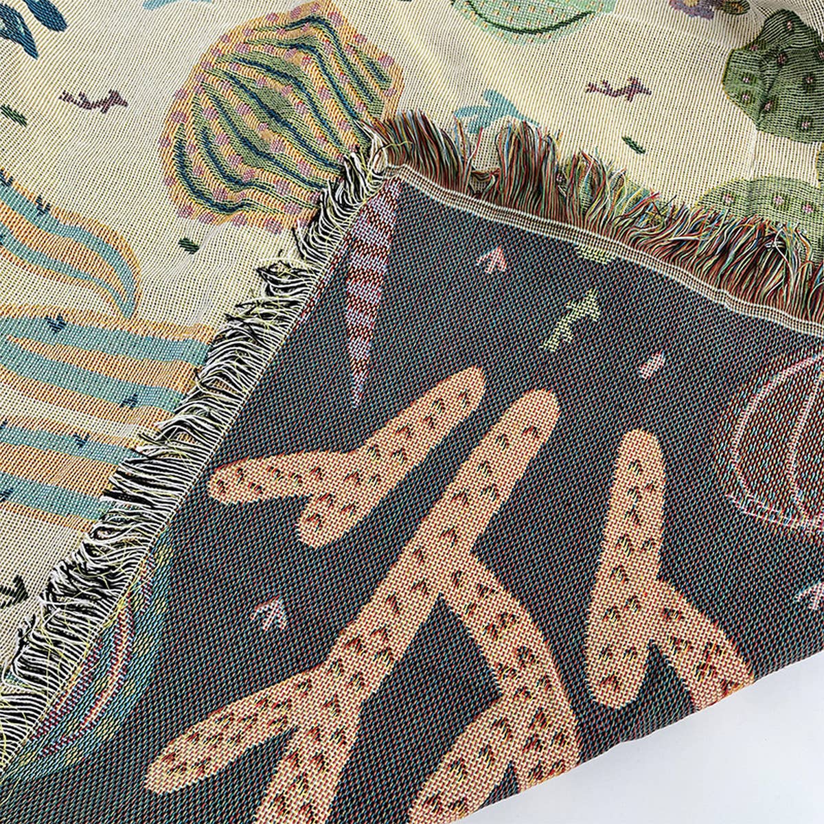 GEOMETRIC KNITTING BLANKET OUTDOOR CAMPING BLANKET_CWMM0404