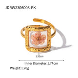 IMMORTAL FLOWER STAINLESS STEEL RINGS FOR WOMEN_CWAJE0610