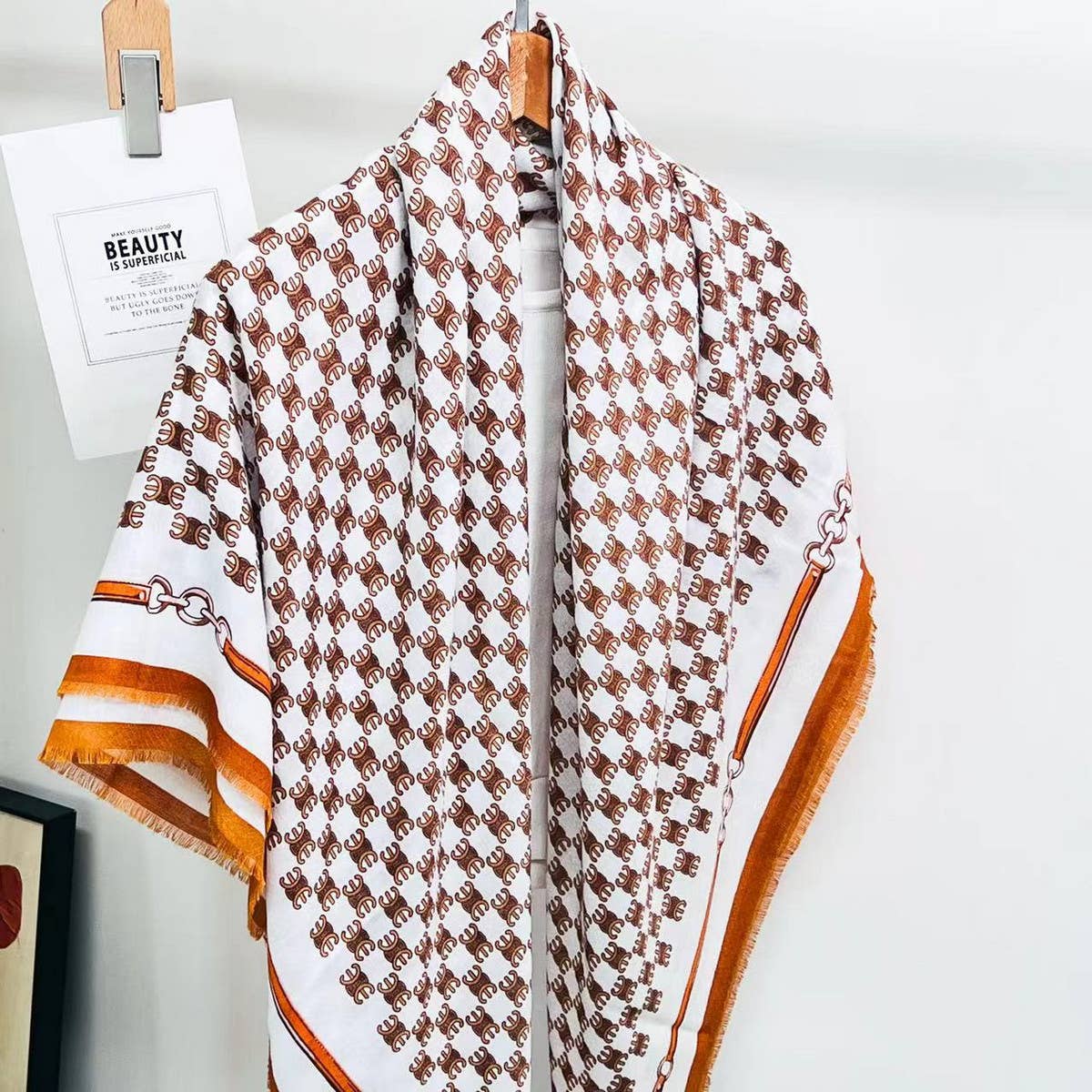 LETTER PRINT SCARF CHIC WINTER WRAP GIFT SHAWL_CWASC0912