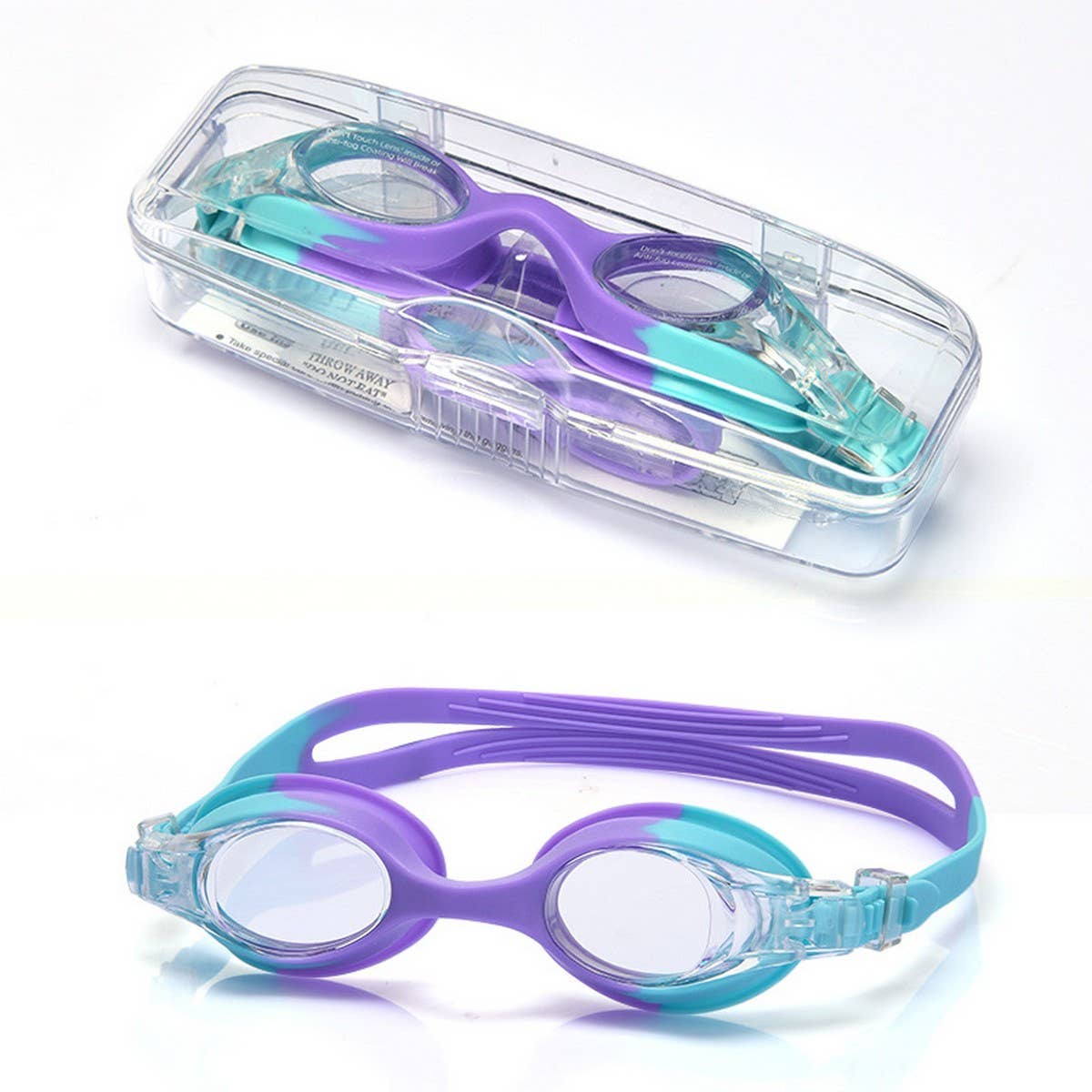 KIDS SWIM GOGGLES HD ANTI FOG SILICONE DESIGN_CWASG1051