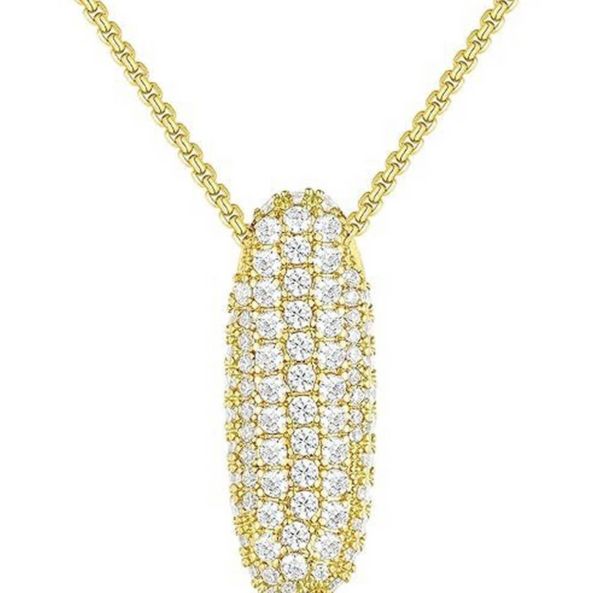 26 LETTERS NECKLACE COPPER ZIRCONIA PENDANT_CWMM5864