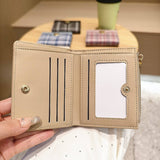 New Fashion Houndstooth Heart 2-Fold Wallet_Cwab06248