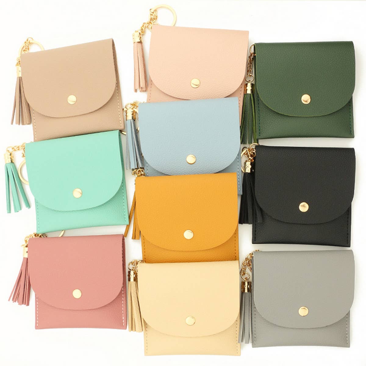 NEW SOLID COLOR CARD HOLDER KEYCHAIN_CWMM1291