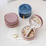 SIMPLE ROUND PORTABLE JEWELRY STORAGE BOX_CWMM1685