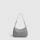 OSTRICH TEXTURE ADJUSTABLE UNDERARM HANDBAG_CWAB5692