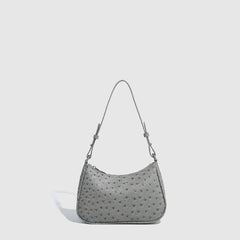 Ostrich Texture Adjustable Underarm Handbag_Cwab5692