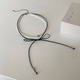 FASHIONABLE PEARL HIGH GRADE BOW PENDANT NECKLACE_CWAJE3081