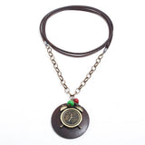 Wax Alloy Creative Alarm Clock Long Necklace_Cwmm4620