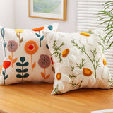 FLORAL EMBROIDERED SQUARE PILLOW COVER SOFA CUSHION_CWMM7708