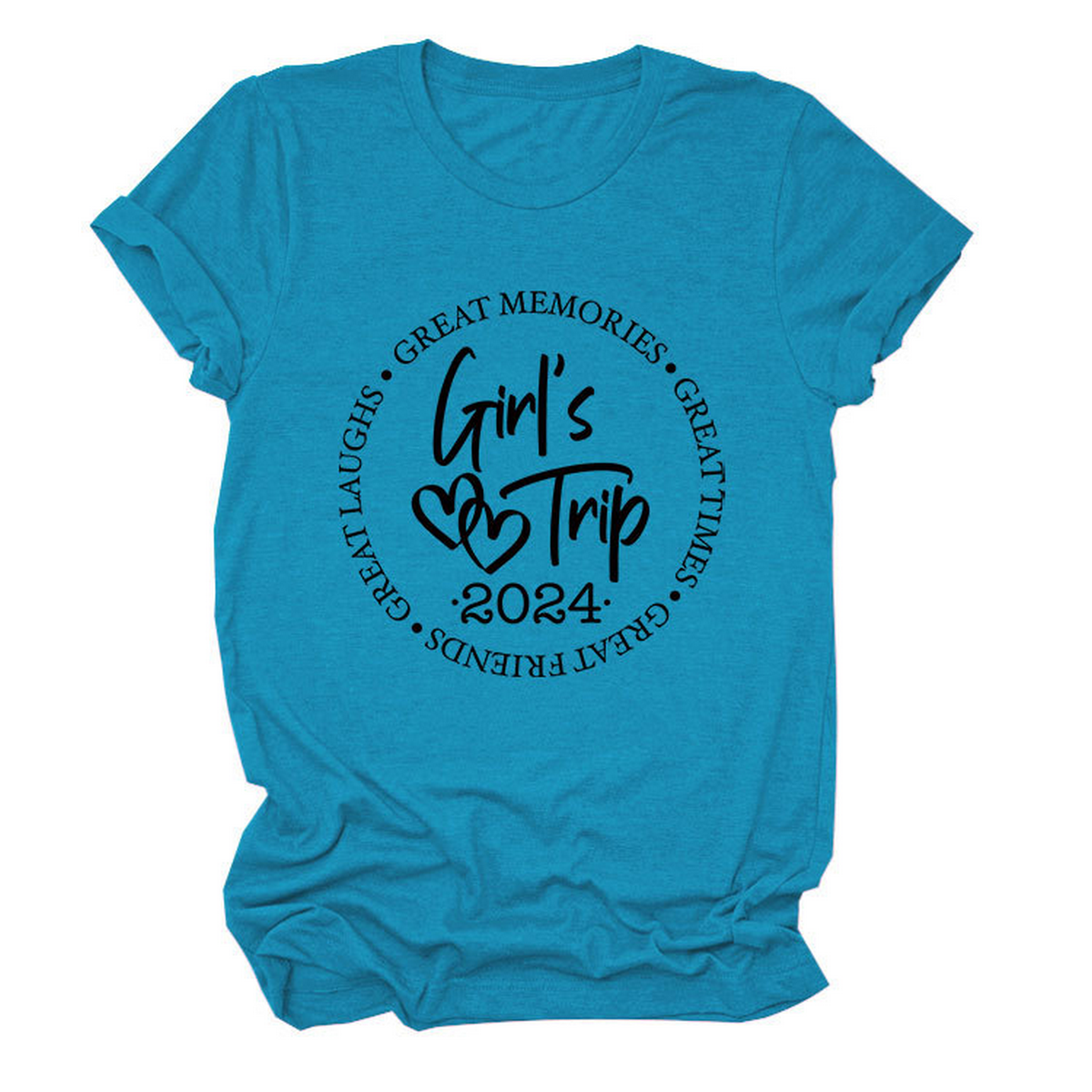 Wome Casual Crew Neck T-Shirt, Loose Fit_Cwtts1471