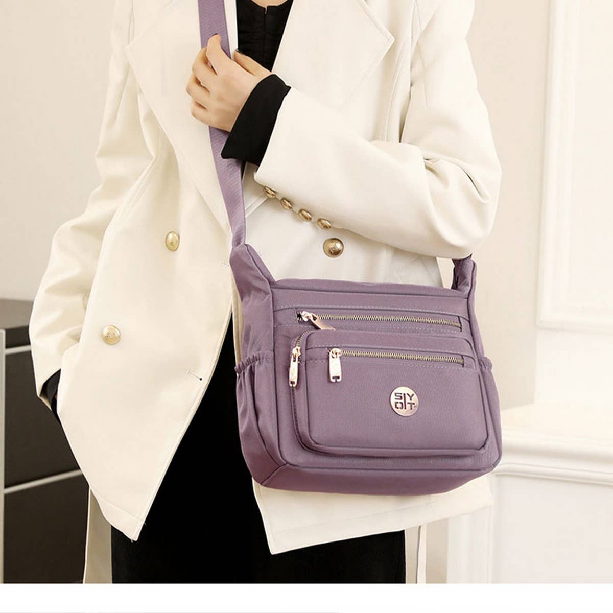 Nylon Large Capacity Small Shoulder Messenger Bag_Cwab3496