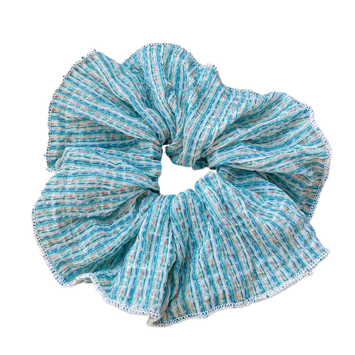 SMALL FLORAL PLEATED VERSATILE HAIR TIE_CWAHA1093