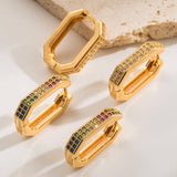 LUXURY MICRO GEOMETRIC COPPER HOOP EARRINGS_CWMM8524