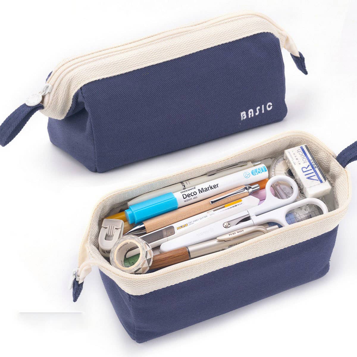 SOLID COLOR SIMPLE BOAT SHAPED PENCIL CASE_CWMM1974